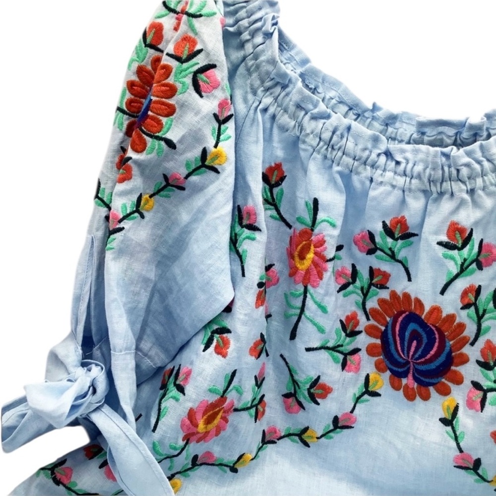 🆕{Philosophy} Embroidered Linen Dress - Picture 4 of 14